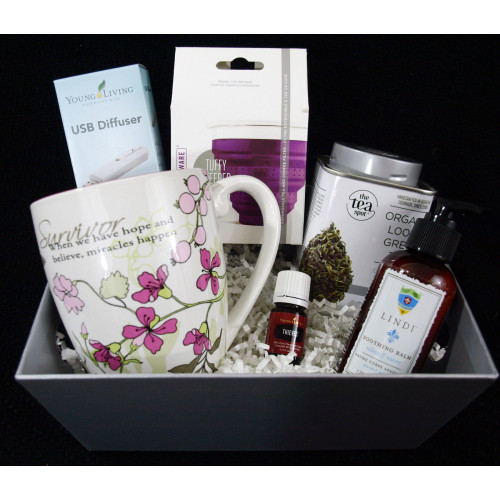 Mixed Gift Basket - Tea, Skin Care & Aromatherapy (Small)